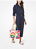The Michael Large Rainbow Logo Canvas Tote Bag image number 2