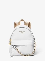 Slater Extra-Small Pebbled Leather Convertible Backpack - OPTIC WHITE - 30T0G04B0L
