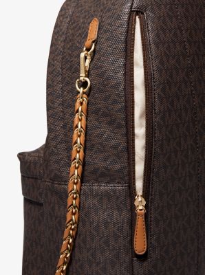 Michael Michael Kors Brown/Acorn Slater Medium Logo Backpack