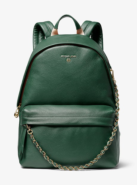 Slater Large Pebbled Leather Backpack - MOSS - 30T0G04B7L