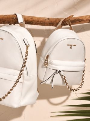 white backpack michael kors