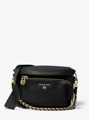 Michaelkors Slater Medium Pebbled Leather Sling Pack,BLACK