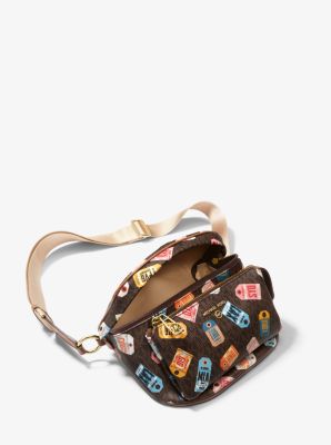 michael kors logo sling pack