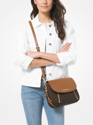 Michael Kors Bedford Legacy Medium Cream Flap Shoulder Bag 