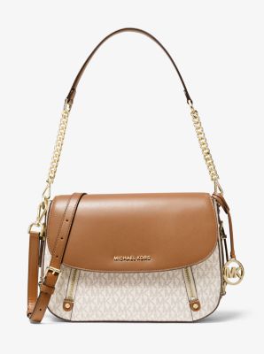 Bedford Legacy Medium Logo and Leather Shoulder Bag | Michael Kors