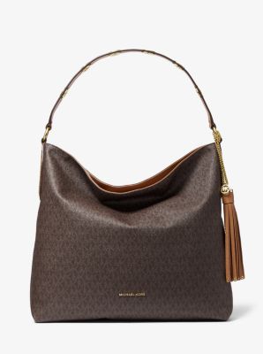 michael kors brooklyn large leather shoulder bag