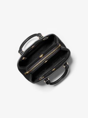 michael kors black leather satchel
