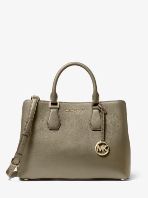 michael kors leather satchel