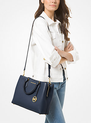 Camille Large Pebbled Leather Satchel