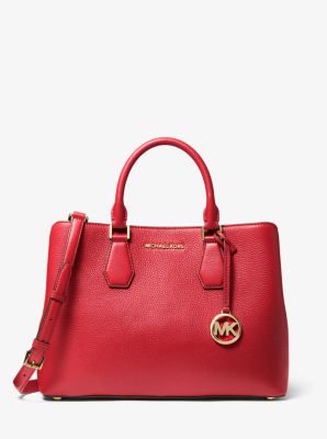 Michael kors camille leather satchel sale