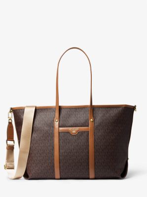 NWT Michael Kors Signature Lenox Large Tote Brown/Cream Original Packaging