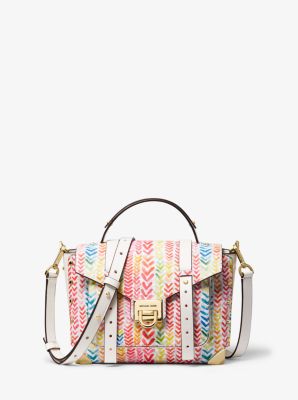 Manhattan Medium Printed Logo Satchel | Michael Kors