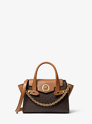 Carmen Extra-Small Logo and Leather Belted Satchel - BRN/ACORN - 30T0GNMM0B