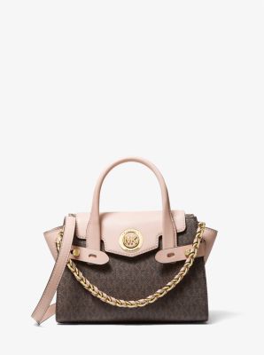 Michael Kors Carmen Extra-small Logo And Leather Belted Satchel in