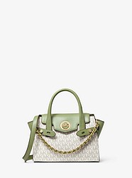 Carmen Extra-Small Logo and Leather Belted Satchel - LIGHT SAGE - 30T0GNMM0B
