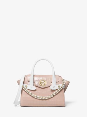 Shop Michael Kors CARMEN Extra-Small Logo + Leather Belted Satchel