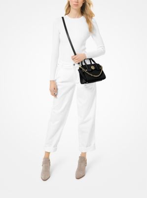 michael kors black saffiano satchel