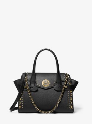 michael kors black saffiano satchel