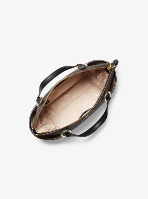 Sullivan Small Logo Top-Zip Tote Bag in BROWN/BLK | Michael Kors