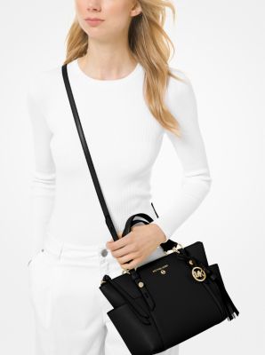 Sullivan Small Saffiano Leather Top-Zip Tote Bag image number 2