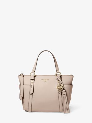 Shopper Sullivan Small aus Saffianleder mit Rei&szlig;verschluss an der Oberseite in HELLER SAND | Michael Kors