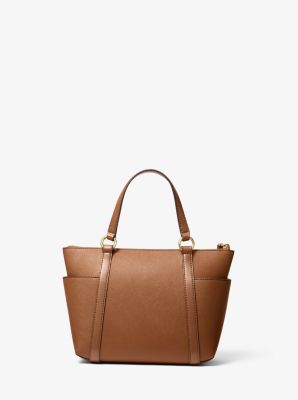 Sullivan Small Saffiano Leather Top-Zip Tote Bag