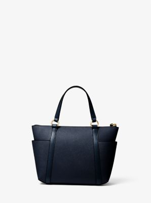 Sullivan Small Saffiano Leather Top-Zip Tote Bag image number 2