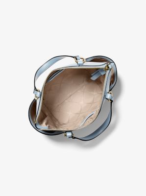 Sullivan Small Saffiano Leather Top-Zip Tote Bag in PALE BLUE | Michael Kors