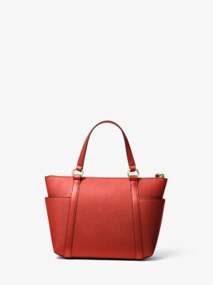 Sullivan Small Saffiano Leather Top-Zip Tote Bag image number 2