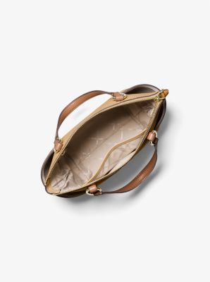 MK Sullivan Small Saffiano Leather Top-Zip Tote Bag