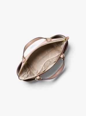 Sullivan Small Two-Tone Saffiano Leather Top-Zip Tote Bag image number 1