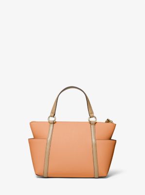 Shopper Sullivan Small aus zweifarbigem Saffianleder mit Reißverschluss an der Oberseite image number 3
