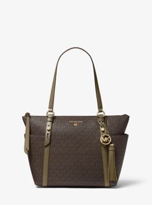 Sullivan Medium Logo Top-Zip Tote Bag