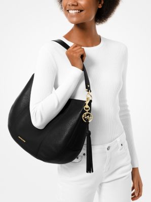 Michael michael kors brooke pebble leather on sale bucket shoulder bag