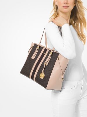 Voyager Medium Logo Stripe Tote Bag