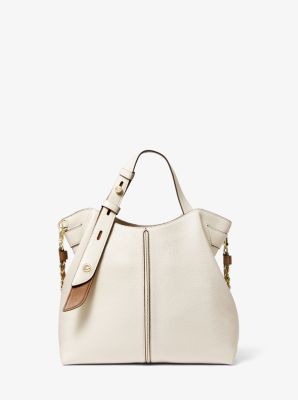 michael michael kors astor pebbled leather shoulder bag