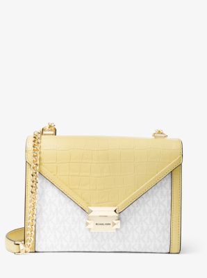 Michael Kors Whitney Small Leather Chain Wallet - Yellow