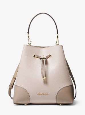 Michael Kors Mercer Medium Two-Tone Pebbled Leather Crossbody Bag