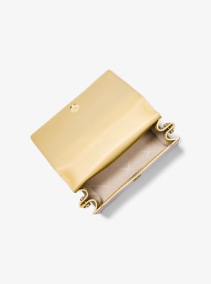 Hayden Medium Crocodile Embossed Leather Messenger Bag