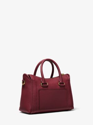  Michael Kors Voyager Small Pebbled Leather Tote Bag (Dk Berry)  : Clothing, Shoes & Jewelry