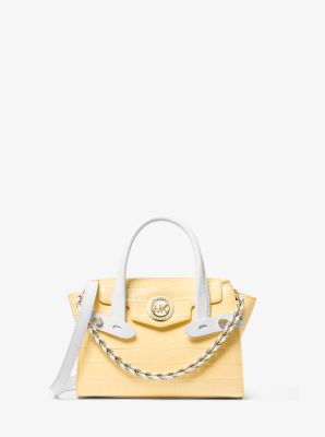 Carmen Extra-Small Two-Tone Crocodile-Embossed Leather Belted Satchel | Michael  Kors