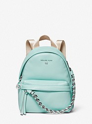 Slater Extra-Small Pebbled Leather Convertible Backpack - FAIR AQUA - 30T0S04B0L