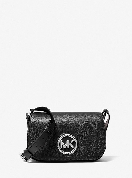Samira Small Pebbled Leather Messenger Bag - BLACK - 30T0S1MM1L