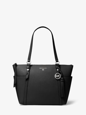 Sullivan Medium Saffiano Leather Top-Zip Tote Bag | Michael Kors