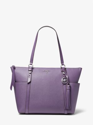 Sullivan Large Saffiano Leather Top-Zip Tote Bag | Michael Kors