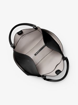 Sullivan Large Saffiano Leather Tote Bag in BLACK/GREY | Michael Kors