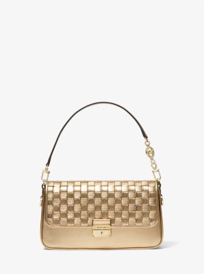 Bradshaw Small Woven Metallic Leather Shoulder Bag | Michael Kors