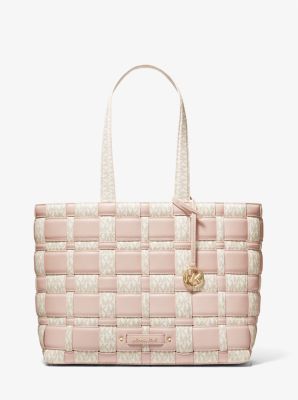 Arriba 89+ imagen michael kors ivy woven tote