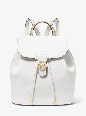 Michael kors grey hot sale leather backpack