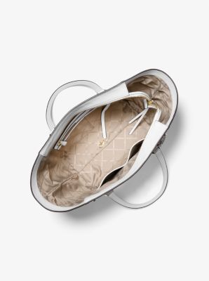 Carine Medium Studded Pebbled Leather Tote Bag